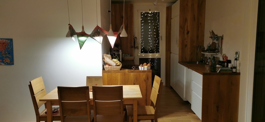 dining room and kitchen