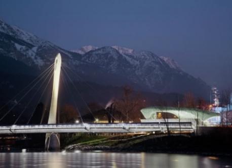 Bridge across river Inn by  Z. Hadid