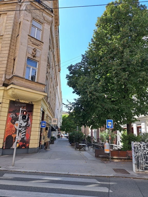 Our street,on the way to the tram station