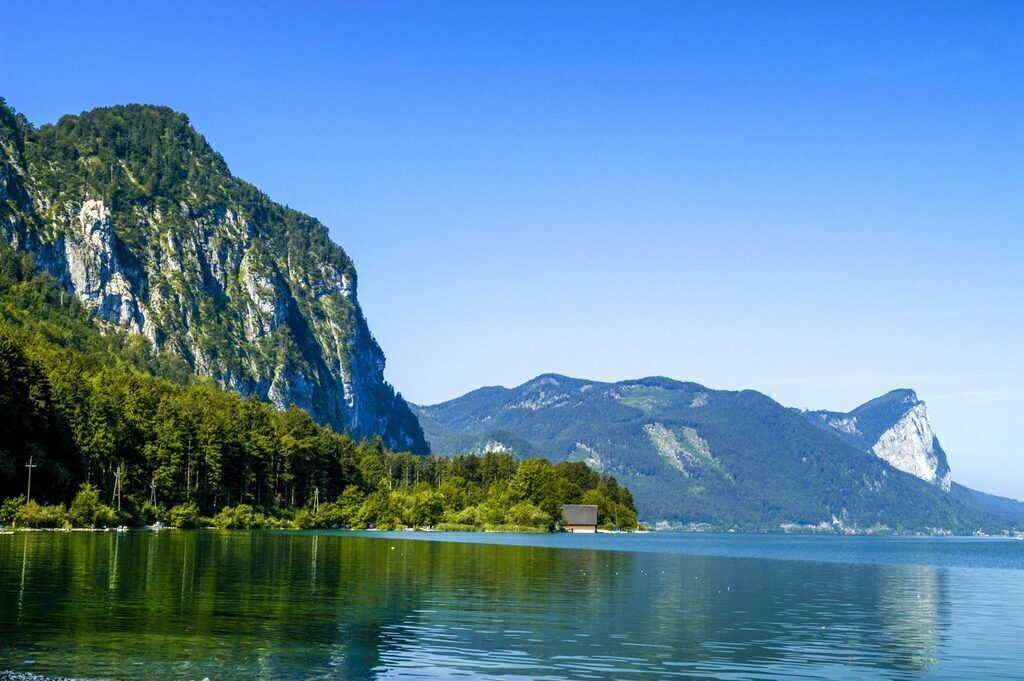 "Attersee" a glacier lake with crystal clear water (an hour of a drive) is a pure beauty