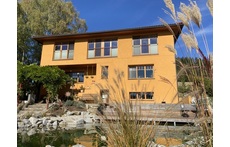 Our super comfy house with a wonderful natural swimming pond