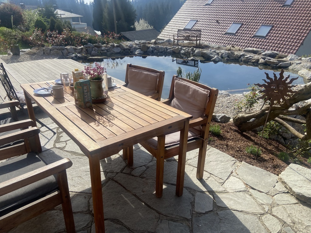 Outdoor dining - every day in the summer