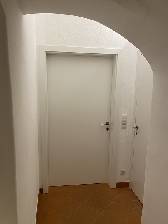 entrance to the studio apartment (bathroom to the right)