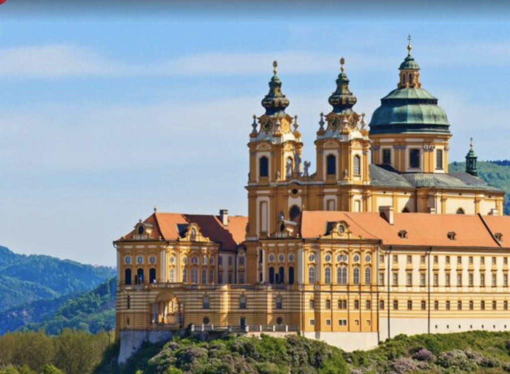 Melk abbey - can be seen from our garden;
