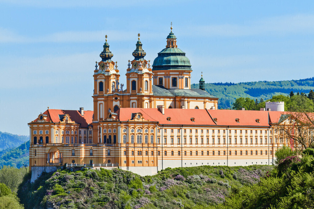 Unesco world heritage Abbey Melk - 7 minutes walk away - also the kids school