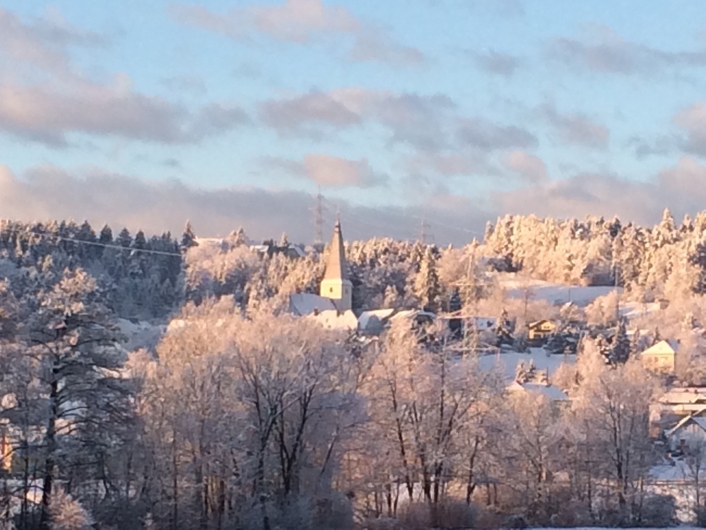 view from the terrace in winter