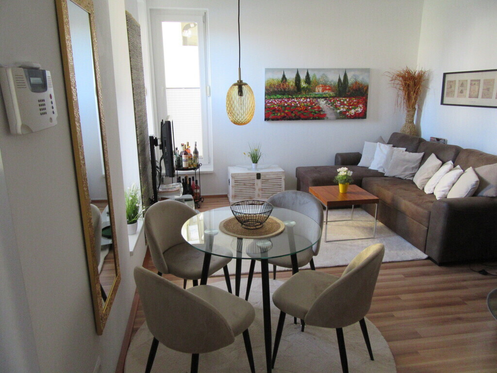 living room with table