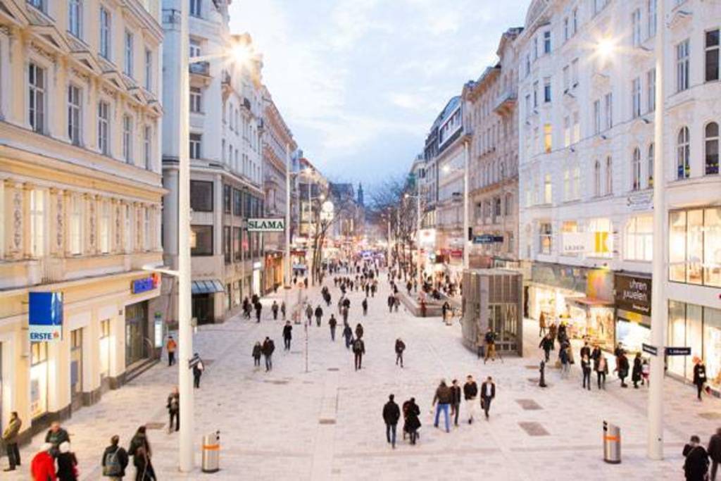 pedestrian zone around the corner