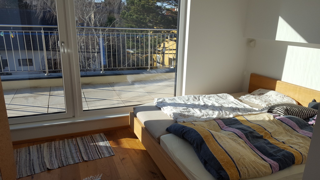 Sleeping room with double bed