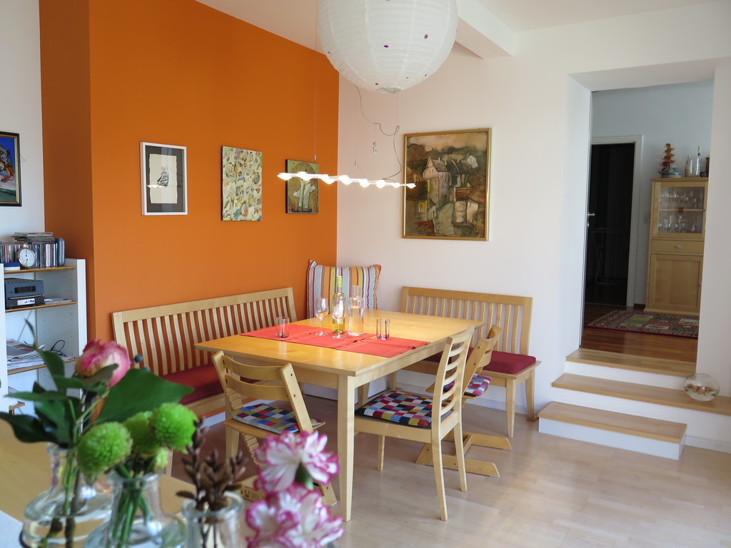 dining room, combined with terrace and kitchen
