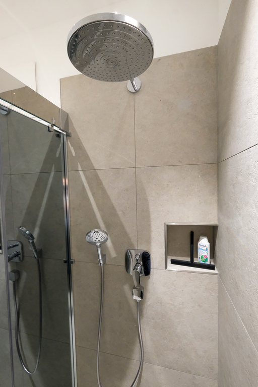 The rainshower in the children's bathroom