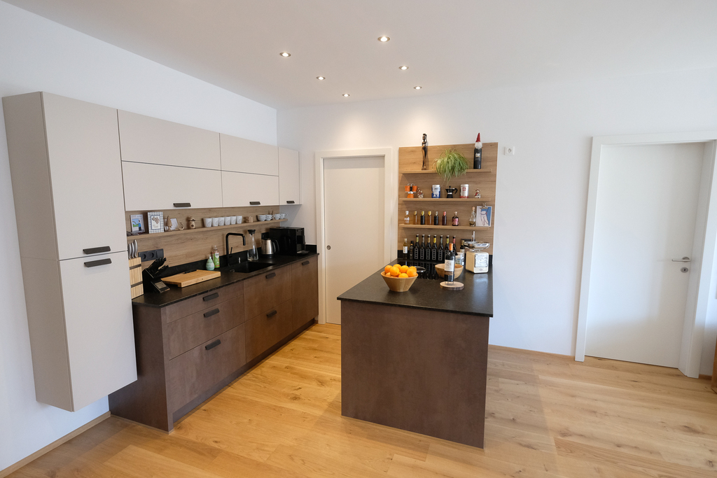 Our well-equiped kitchen with modern kitchen appliances 