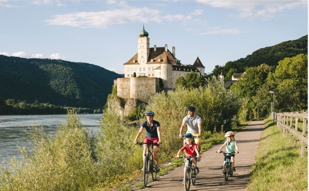 Biking along the river danube...