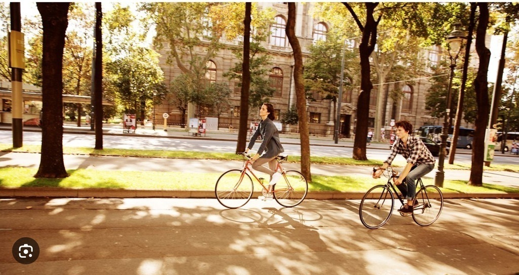 Biking in Vienna ... there are bikes to rent everywhere :-)