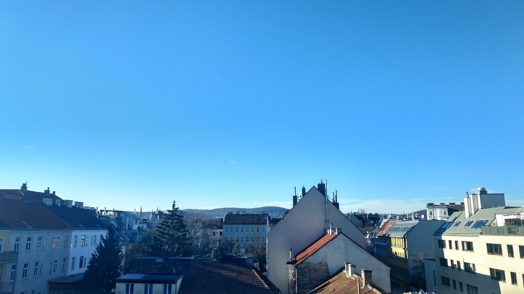 View from our terrace to the West - with the Viennese forest in the background