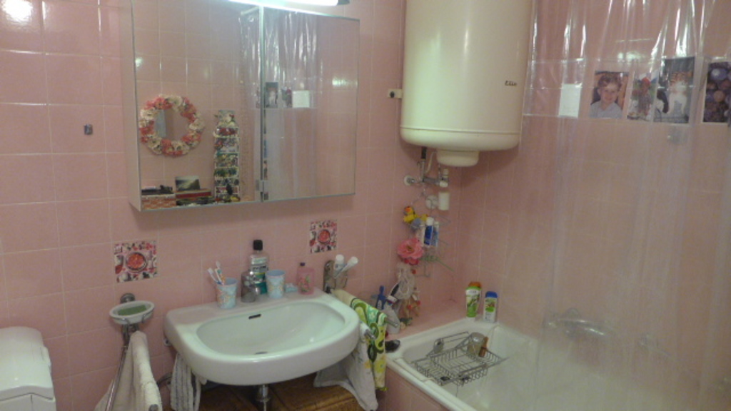 Badezimmer mit Wanne und Duschmöglichkeit - Bathroom with the possibility of bath or showers