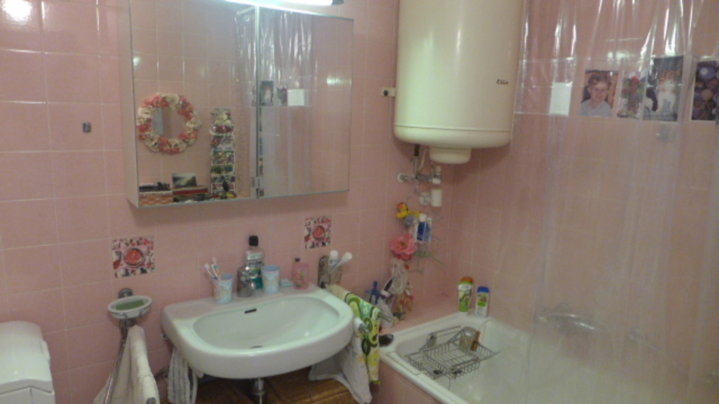 Badezimmer mit Wanne und Duschmöglichkeit - Bathroom with the possibility of bath or showers