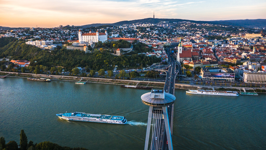 Bratislava, Slovakia's capital, a one-day-excursion by boat