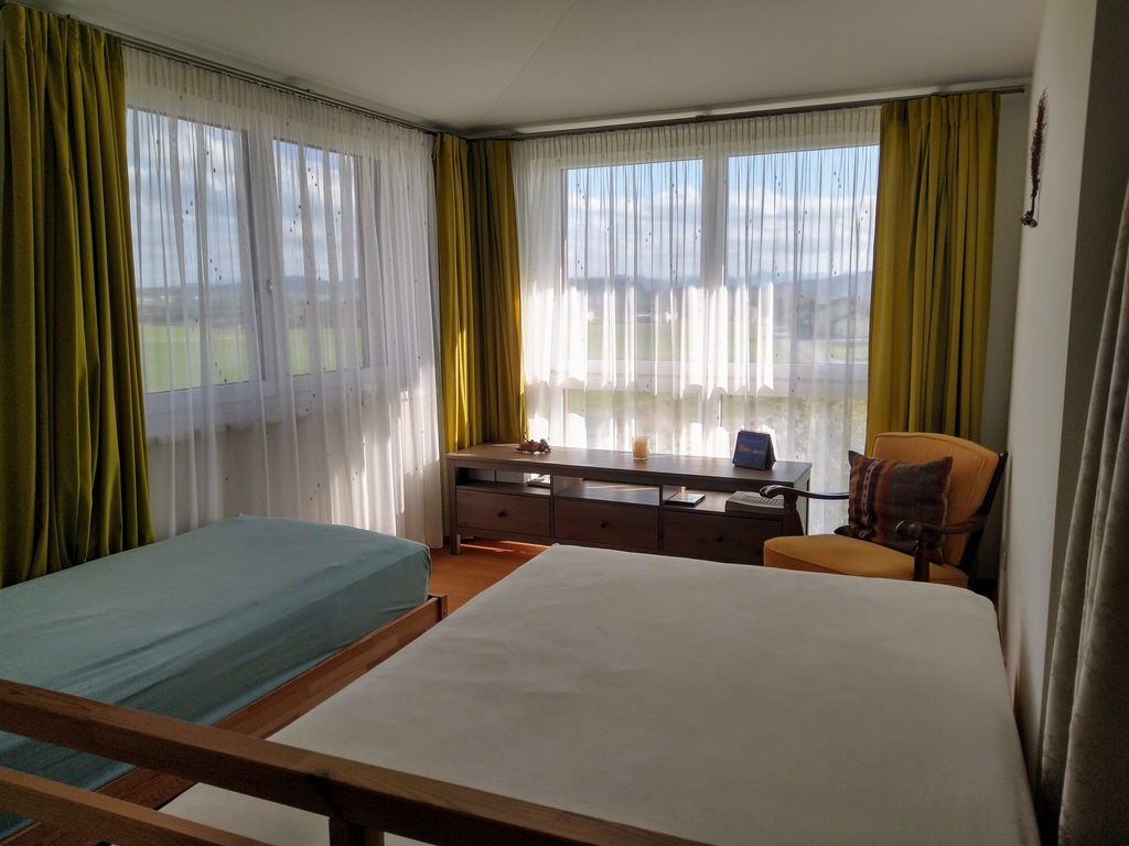 parents sleeping room (with view in the alps)