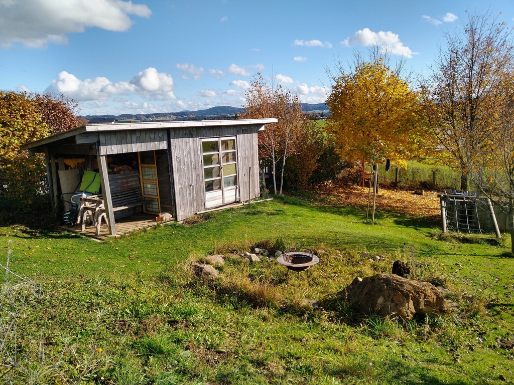 garden view with chicken home :)