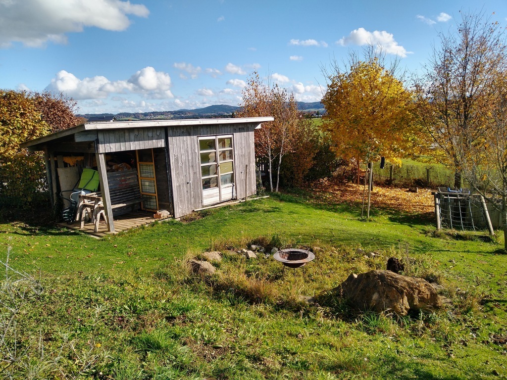 garden view with chicken home :)