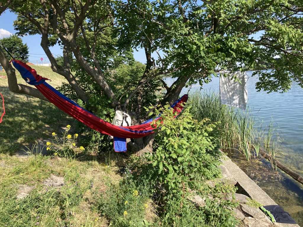 chill out at the water (you can use the hammock too!)