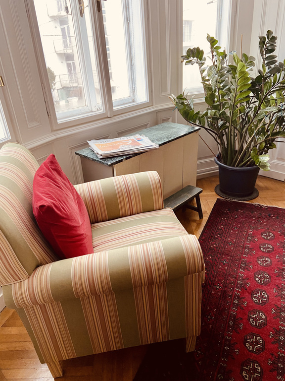 Reading nook in the bedroom