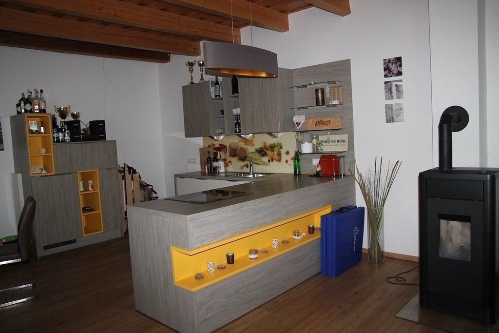 barn with small kitchen