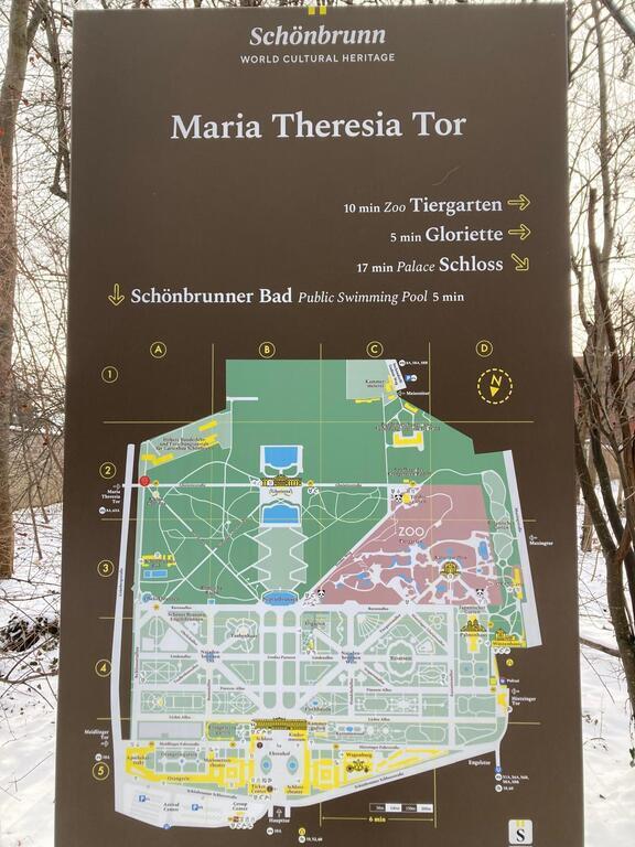 Schönbrunn Palace park map