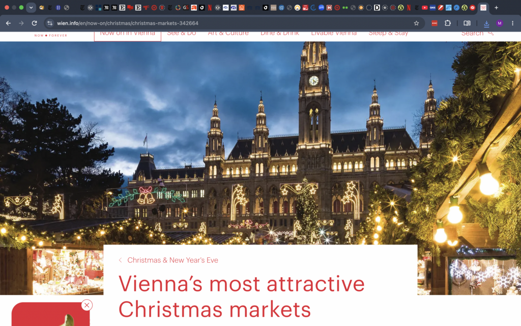 One good reason to visit Vienna: its many and diverse unique brand of Christmas markets 