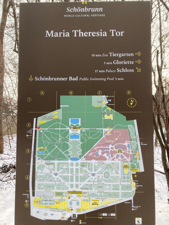 Schönbrunn Palace park map