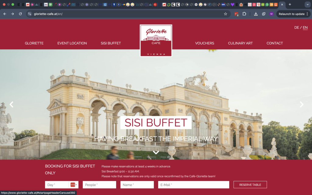 https://www.gloriette-cafe.at/en/ with 'Sisi buffet'