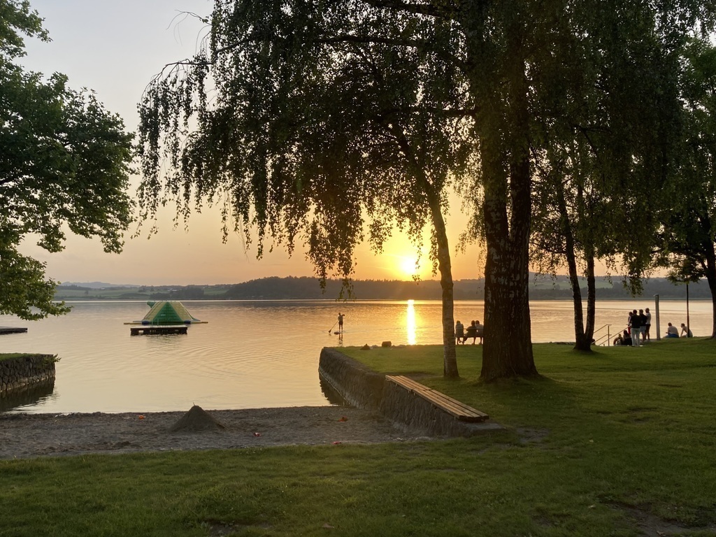 sunset at lido Henndorf