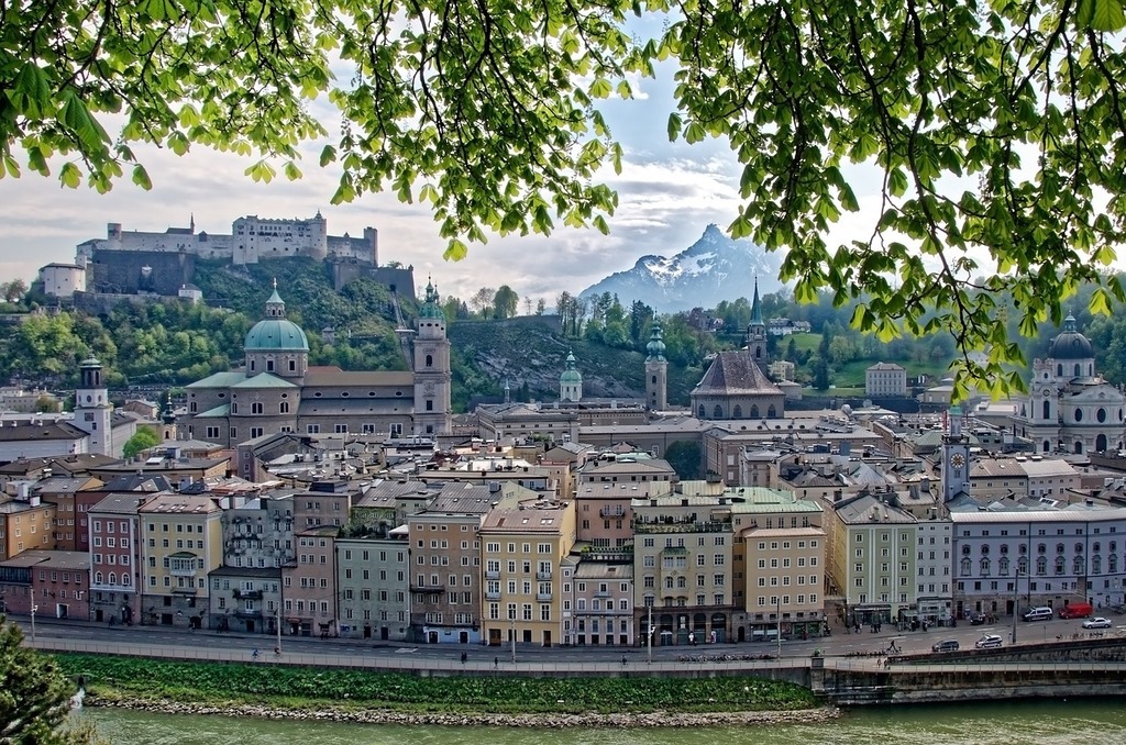 view to Salzburg from Kapuzinerberg