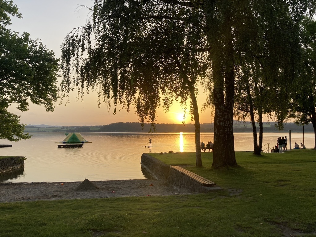 sunset at lido Henndorf