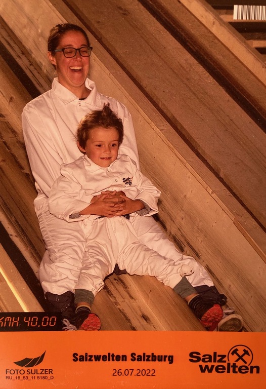 sliding in the salt mine - lots of fun - 40 minutes by car