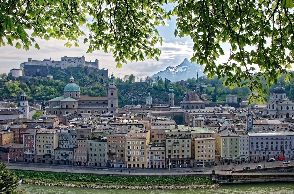 view to Salzburg from Kapuzinerberg
