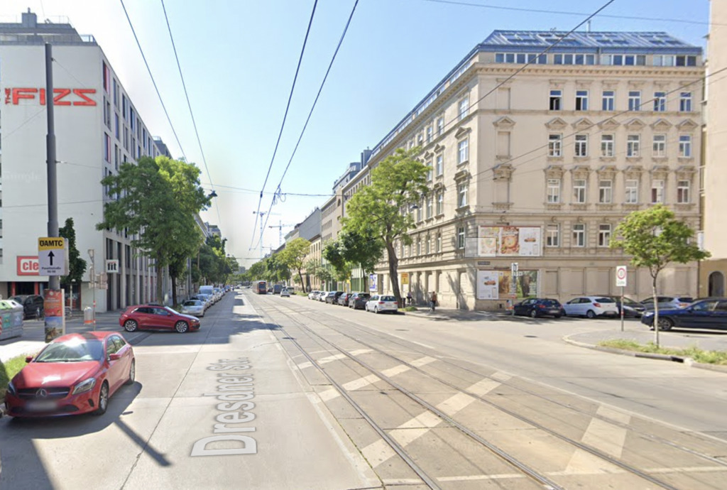 House to the right is where the flat is in