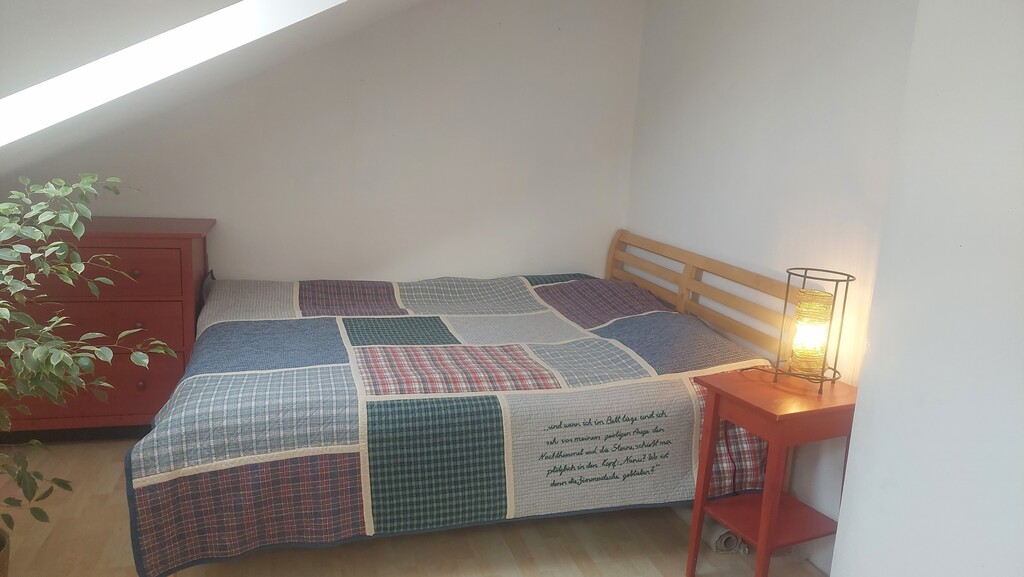 Schlafzimmer mit Dachschräge