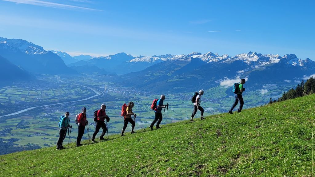 Hiking just across the border