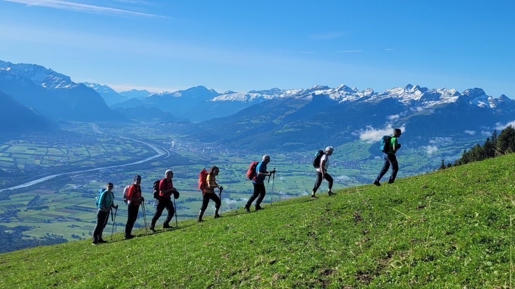 Hiking just across the border