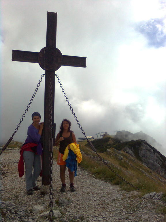 Elisabeth and our daughter on the top of the Ötscher
