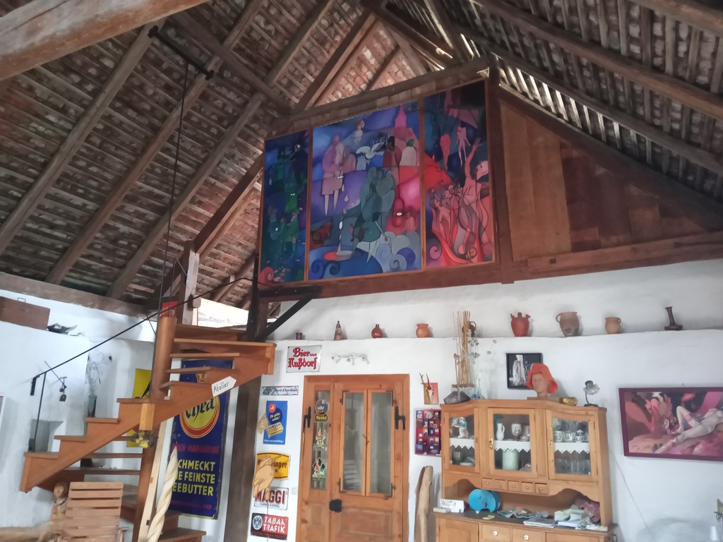 shaded room open to the garden used for breakfast, lunch dinner...