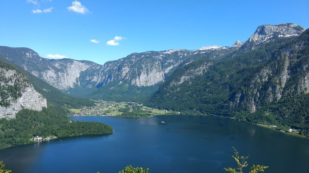 Lake Hallstättersee with Mt. Dachstein