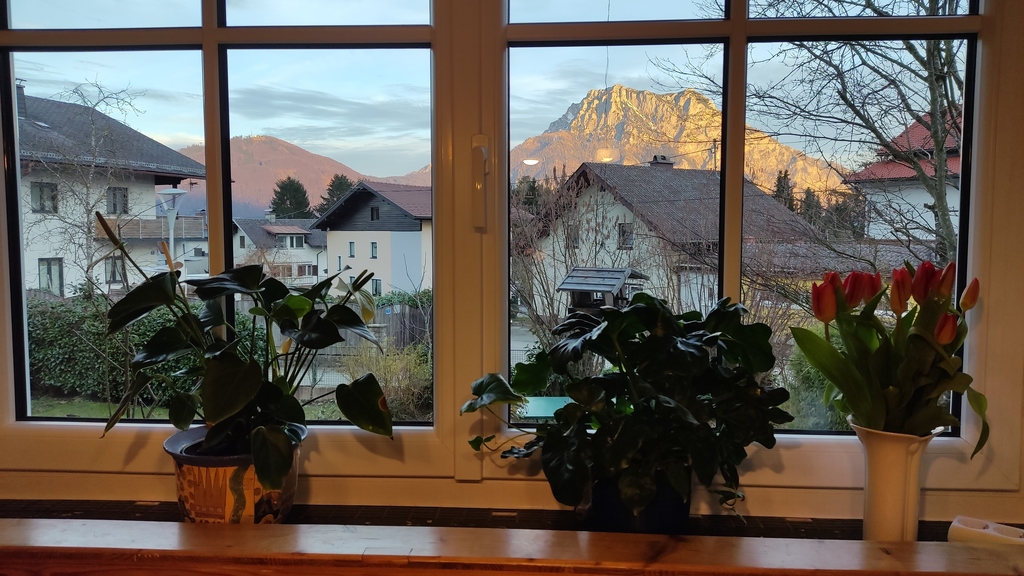 View from our dining table to Mr. Traunstein (when weather Is fine ;-))