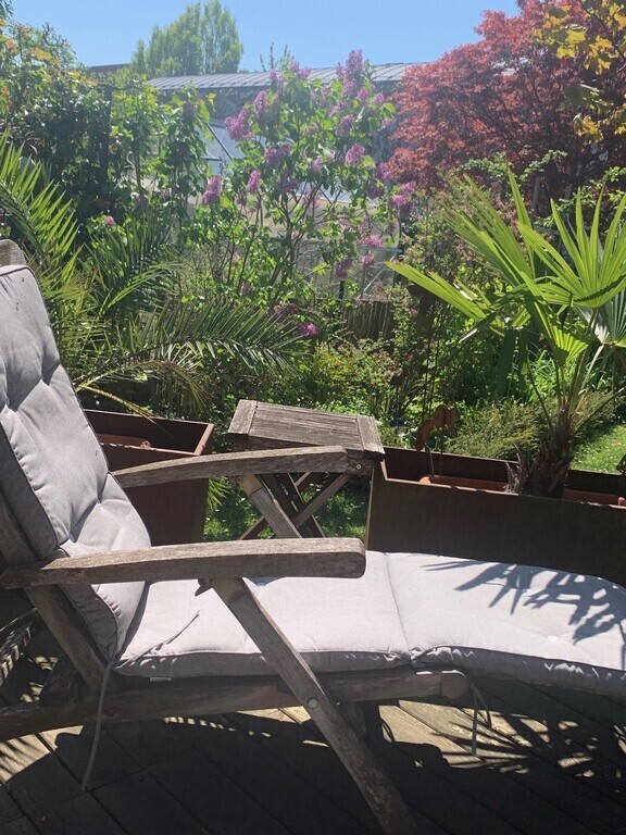 Deckchair in the garden