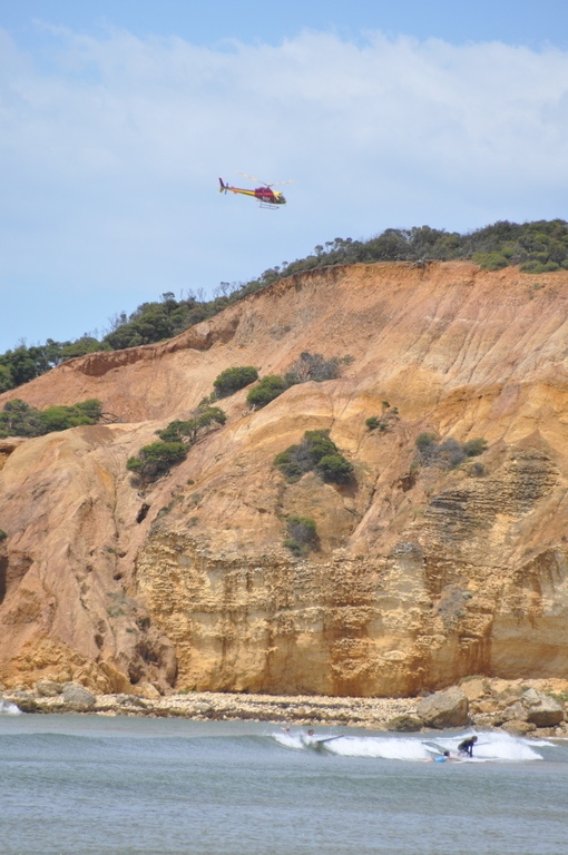 Surf Rescue Helicopter patrols the coast during holiday periods