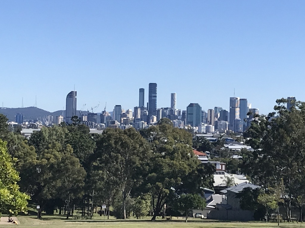 View of the Meanjin Brisbane CBD from Camp HIll