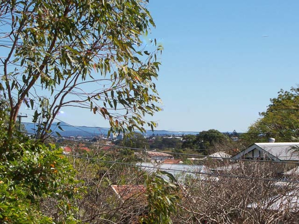 Looking out towards the city from the front verandah