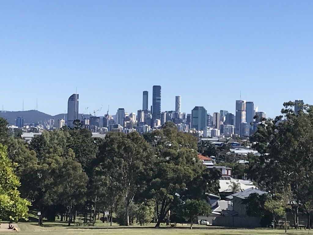 View of the Meanjin Brisbane CBD from Camp HIll